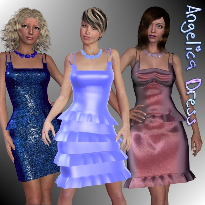 Angelica Dress and Necklace for V4-S4-Elite-A4-Alice