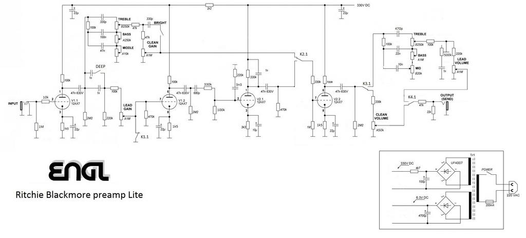 Quad 22 preamp схема