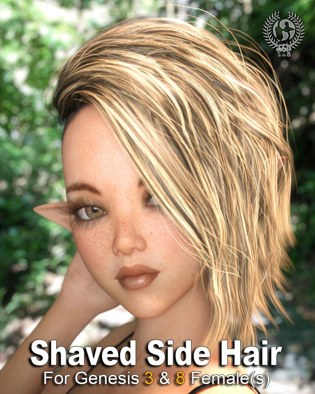 Shaved Side Hair for Genesis 3 and 8 Female(s) Shaved Side Hair for Genesis 3 and 8 Female(s)
