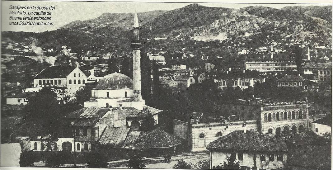 Sarajevo en la época del atentado. La capital Bosnia tenía entones unos 50.000 habitantes