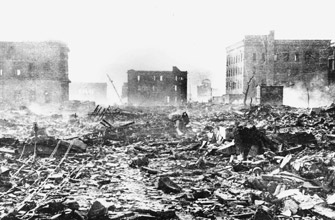 Hiroshima momentos después de la explosión