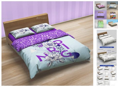 Bedding Sets & Bed Linen Mockup GraphicRiver
