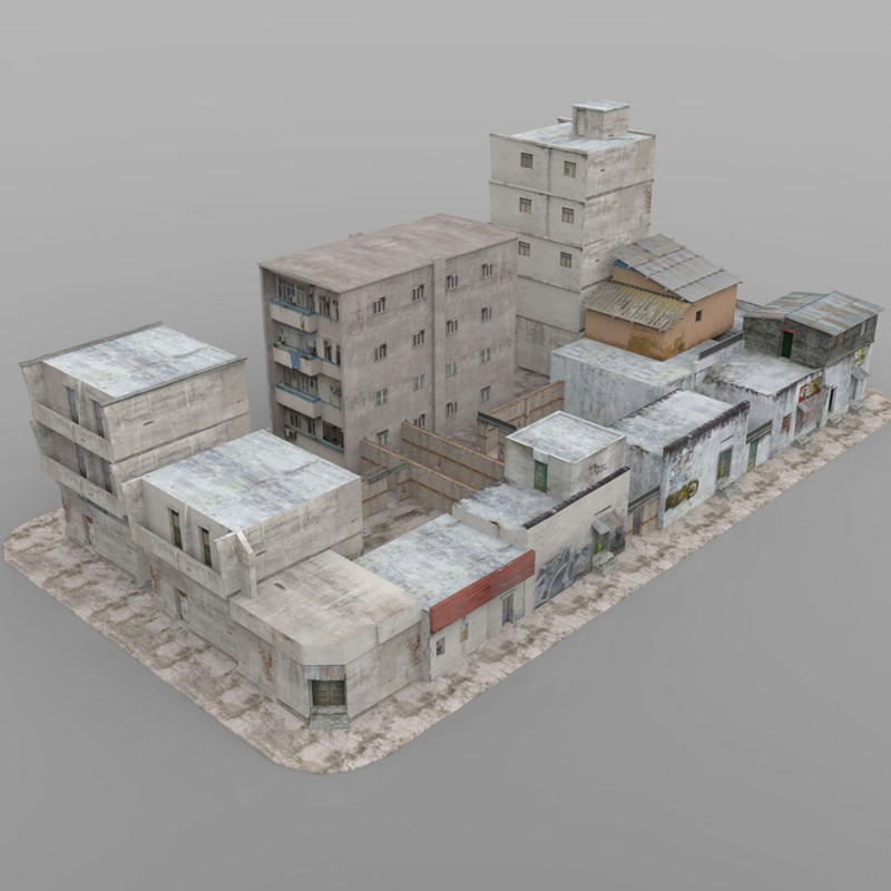 Shanty Town Buildings 2: City Block A for Poser